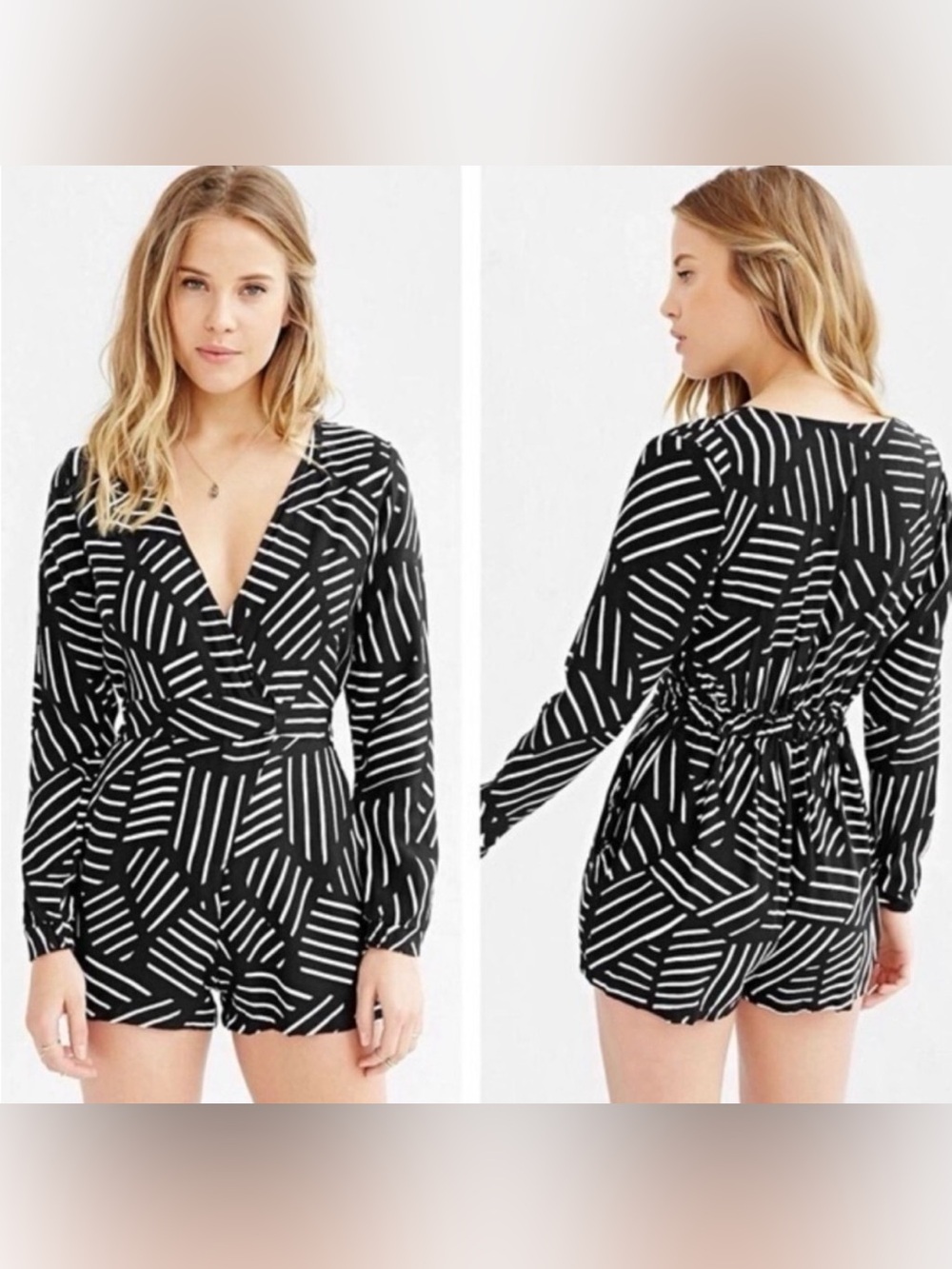 Urban Outfitters Motel Dressy Striped Romper